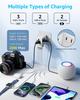 Decqle International Adapter Converter with 3 2 Ports an Additional AC Simultaneous Charging for 7 Worldwide Compatible with Countries Including the