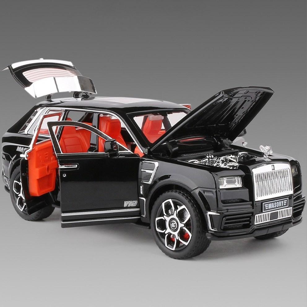 MYCAR 1:24 Rolls-Royce Cullinan Mansory Die-Cast Alloy Model Car - Black & White Collector's Edition