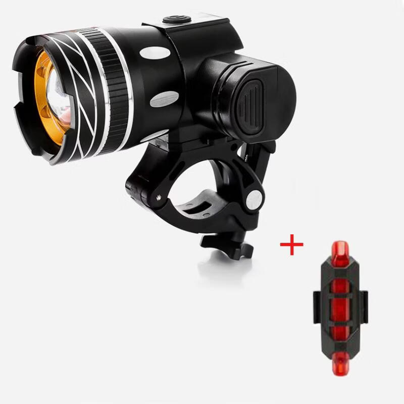 XPAY Rechargeable USB LED Bicycle Headlight and Taillight Set