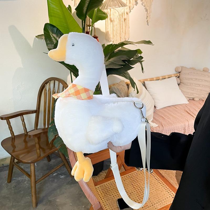 Cute Ugly Cute Crossbody Duck Bag, Cartoon Animal Doll Girl Heart Shoulder Bag, Plush Bag
