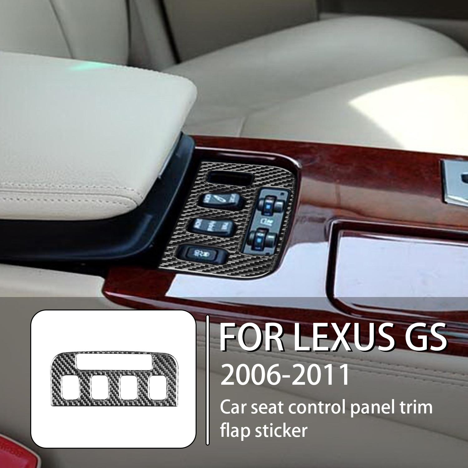 

Для Lexus GS 2006-2011 автомобильное сиденье, панель управления, декоративная крышка, наклейка, отделка, углеродное волокно, аксессуары для интерьера