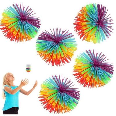 10cm Jugging Ball Colorful Rubber Wire Ball Toys For Kids Anti-Stress Stretchy Ball Children's Novelty Toys Funny Rubber Toy