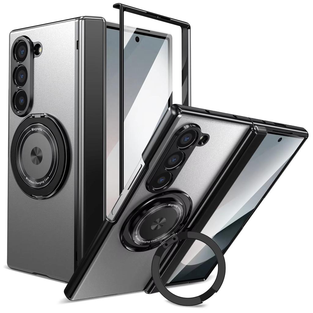 Magnetischer Ringhalter Scharnierschutz Magsafe Handyhülle Für Samsung Galaxy Z Fold 4 5 6 Äußeres Bildschirmglas Stoßfeste Hülle