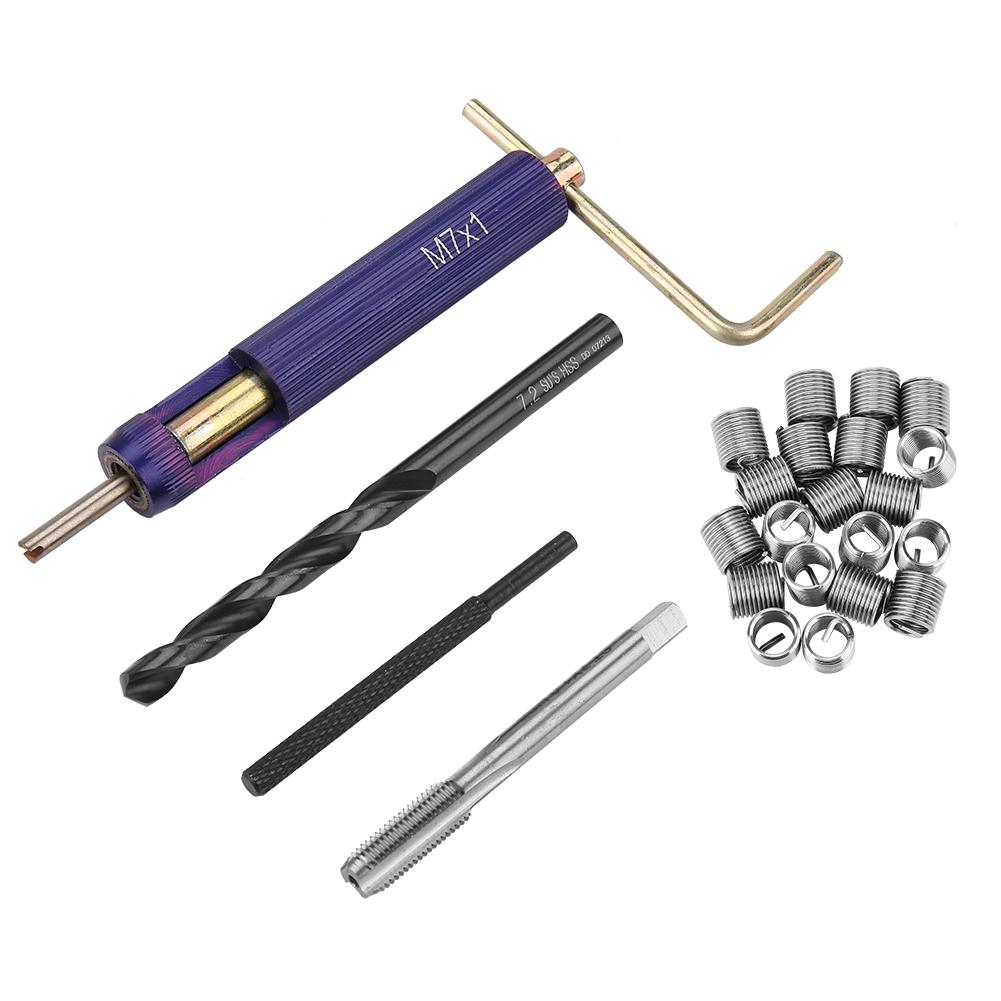 

Набор инструментов для ремонта резьбовых вставок M7*1.0, монтажный комплект для вставок проводов