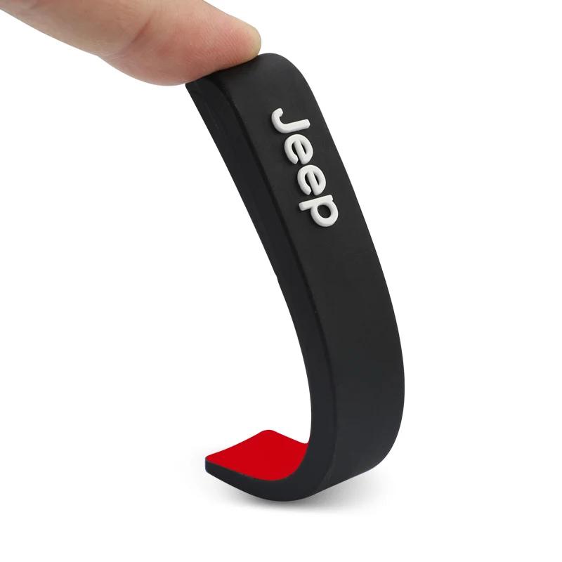 För Jeep 6 st. bilkollisionsskyddande gummilister dörr repfria klistermärken för Jeep Wrangler JL JK Renegade Grand Compass Gladia