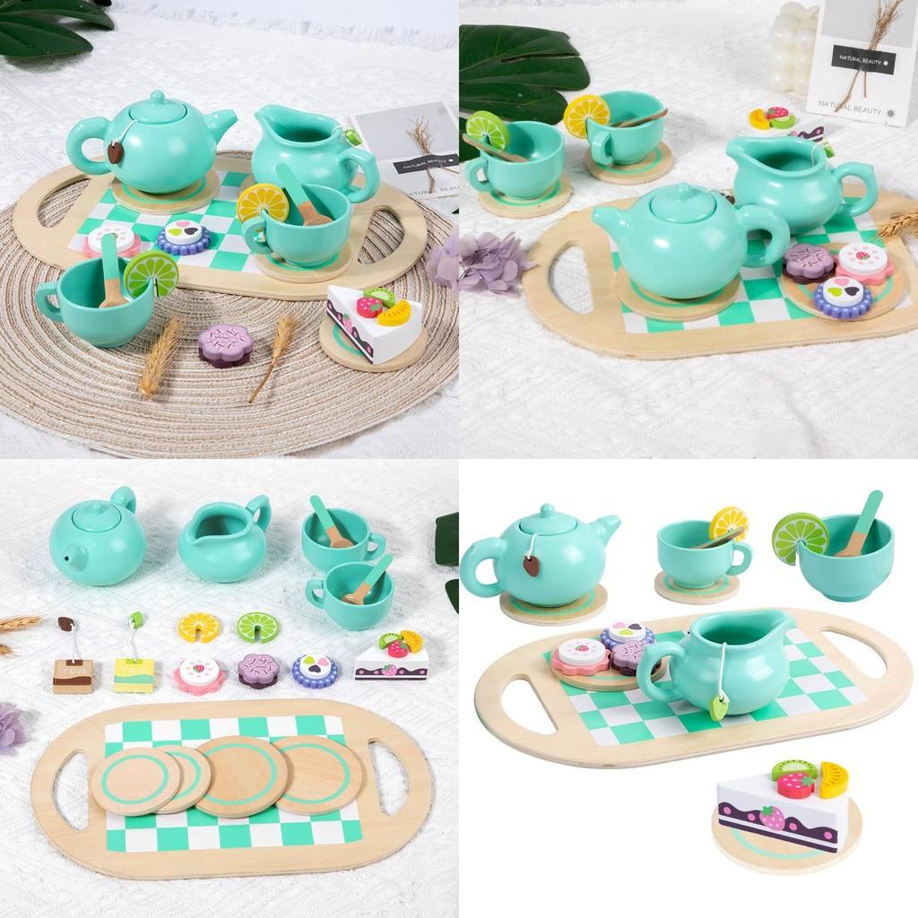 Kids Tea Kitchen Set With Cakes Teapots For Family Interaction And Creativity