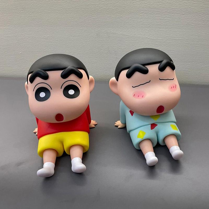Crayon Shin-chan Phone Holder Lovely Toy Cartoon Phone Rack Office Desk Accessories Phone Support Shin-chan Statues Ornament