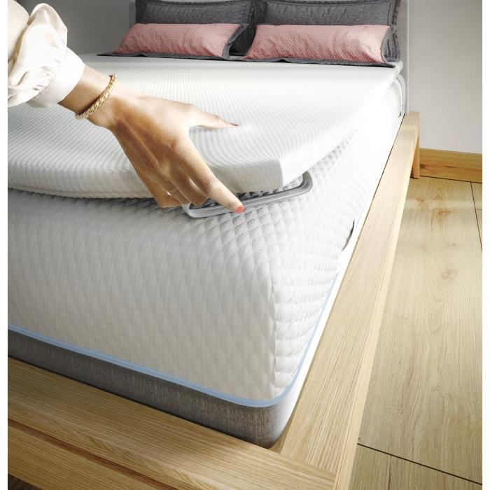 Surmatelas - dailydream - de luxe - 140x190cm - viscose élastique - mémoire de forme 5cm