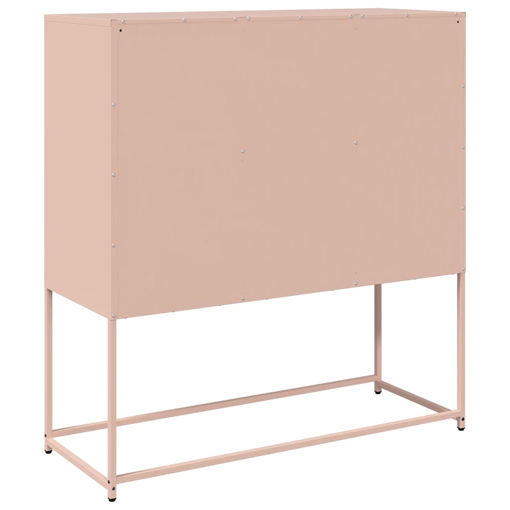Sideboard Pink 100.5 X 39 X 107 Cm Cold Rolled Steel