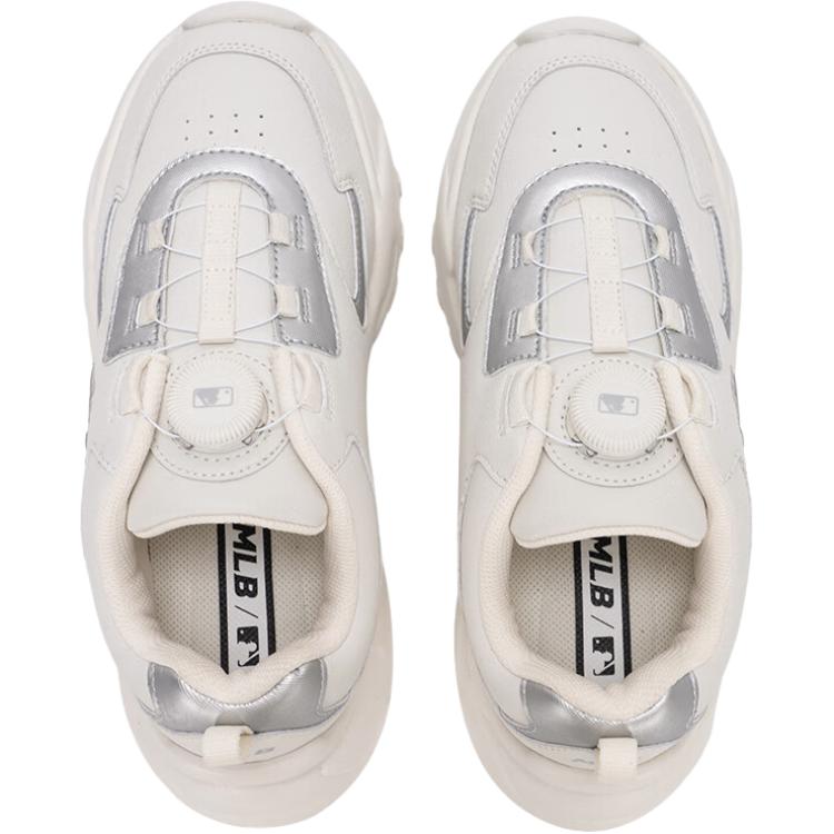 MLB New York Yankees Comfortable Versatile Durable Breathable Low-Top Casual Shoes Kids sneakers Silver 7ASHJBA5N-50WHS