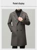 Men's Premium Double-Faced Wool Coat - Mid-Length, Autum/Winter Business Casual 100% Wool Overcoat