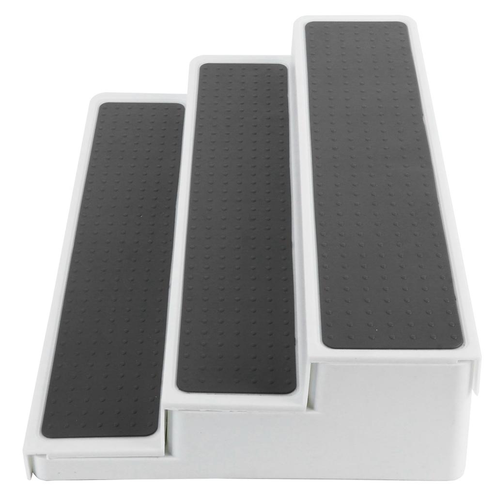 Kryddställ med 3 våningar, expanderbar trapphylla, köksorganisatör för skåp, bänkskiva