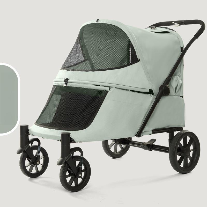 Large Dog Pet Strollers Carts Foldable Pet Carriers Large Capacity Dog Cart for Elderly Dogs Golden Retriever Carriers Supplies