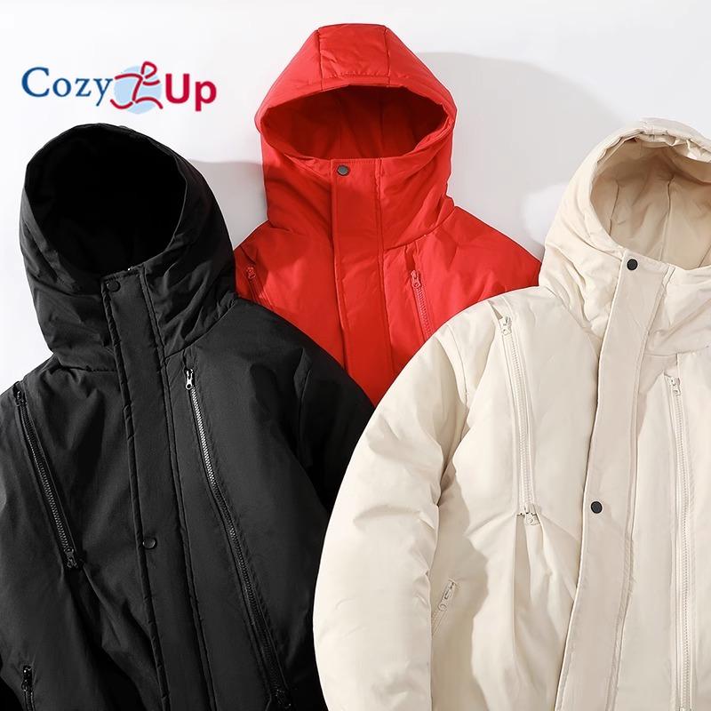 Cozy Up Men's Windproof and Waterproof Hooded Cotton Large Size Jacket