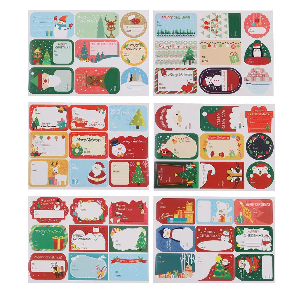 Adhesive Biscuit Package Sealing Xmas Ornament Package Label Gift Paper Sticker Merry Christmas