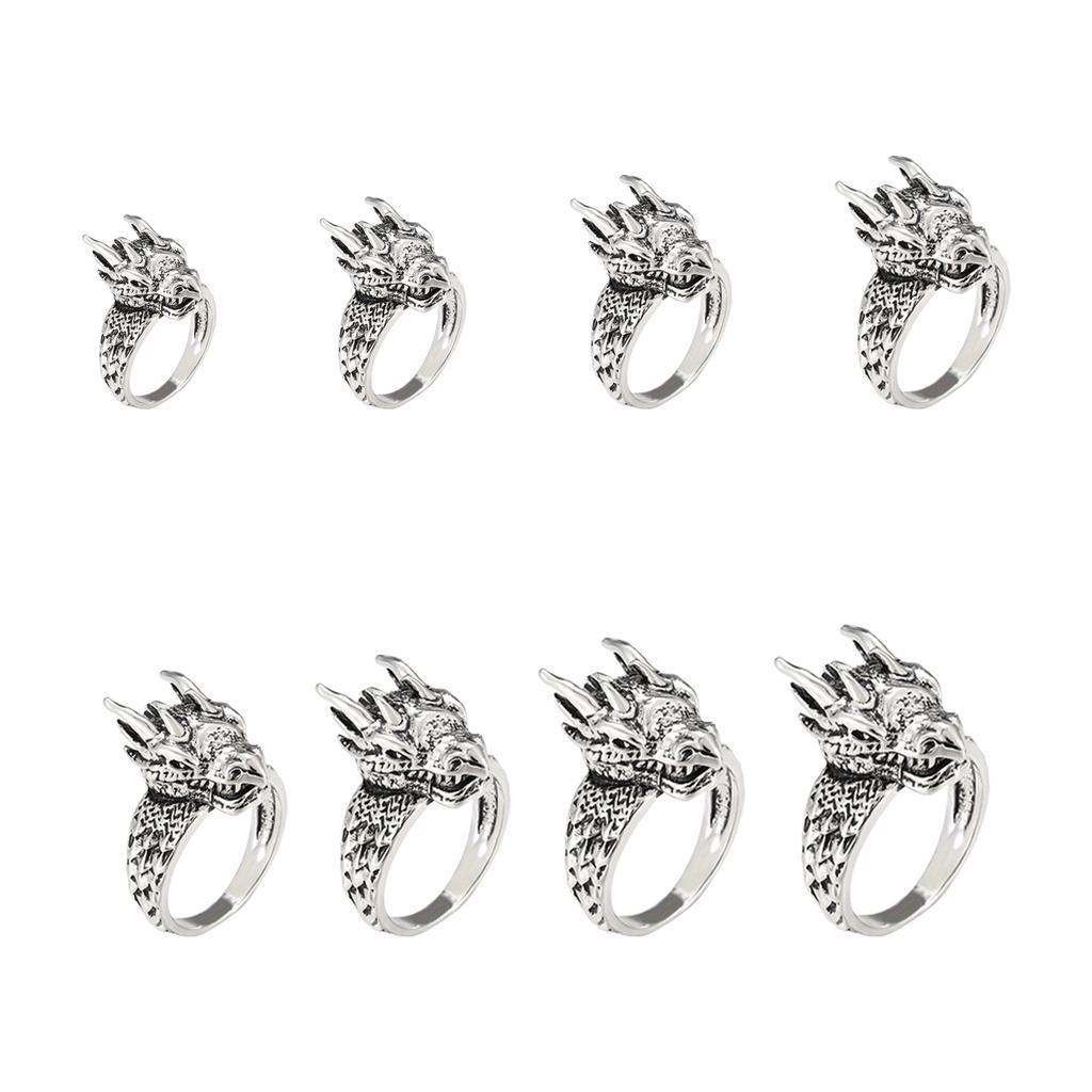 Men's Dragon Head Rings With Nordic Designs Durable Stainless Steel Rings Jewelry Accessory For Fashion Enthusiasts