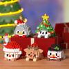 Christimas Toys Micro Building Blocks Toys For Kids Santa Claus Elk DIY Christmas Gifts Decorations