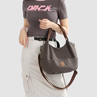 Canvas Shoulder Bag Large Capacity Tote Bag Women's Commuter Underarm Bag