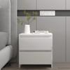 Nightstand White 45 x 34.5 x 44.5 cm Engineered Wood