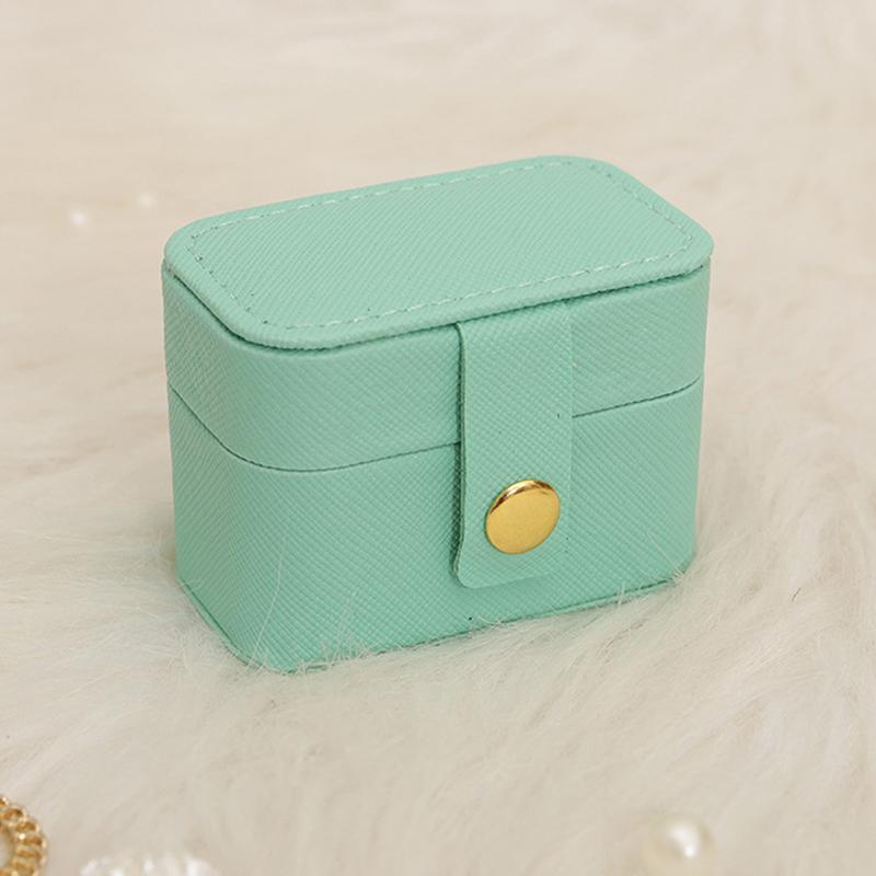 Pu Leather Girl Portable Mini Jewelry Earrings Stud Earrings Jewelry Box Organizer