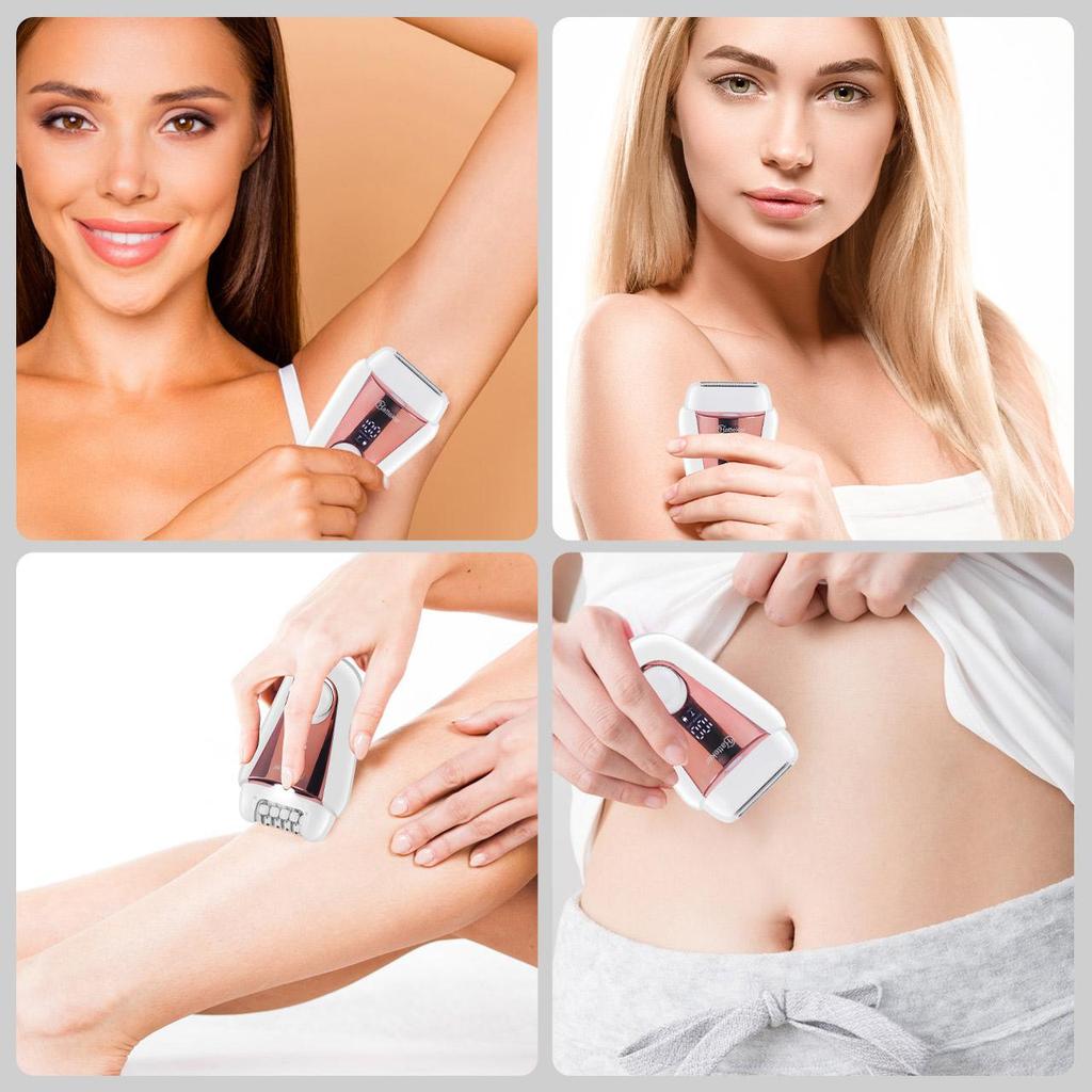HATTEKER Epilator Hair Removal DeviceElectric Epilator for Women Arm Leg Armpit Bikini Shaver Trimmer Hair Removal