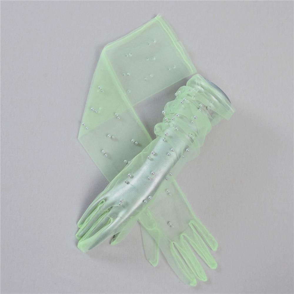 Long Banquet Gloves Mesh Evening Prom Decor New Wedding Bridal Gloves  Clothing Accessories