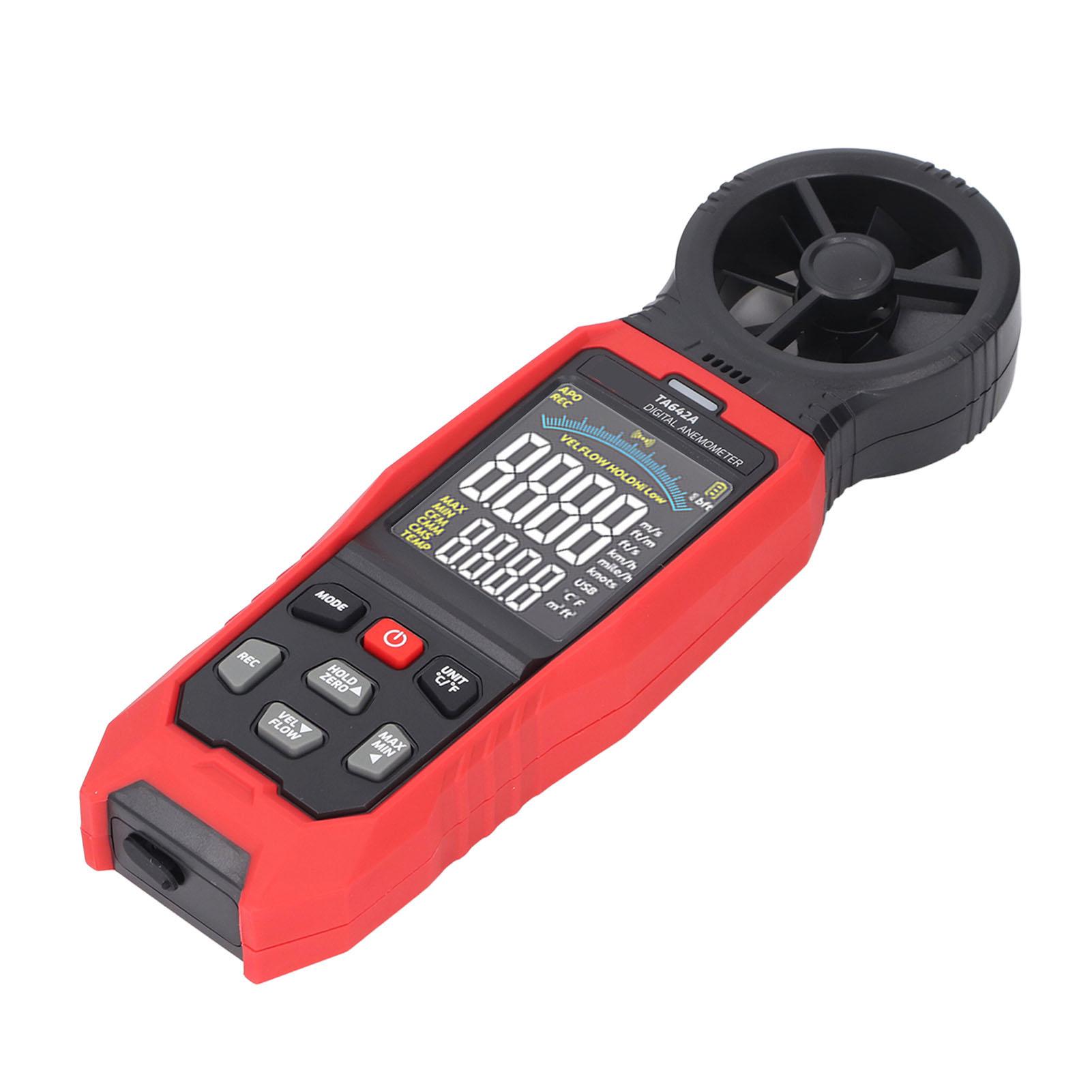 

Цифровой анемометр Скорость Температура Измерение воздушного потока Высокая точность 8 лопастей Ручной Измерение скорости ветра