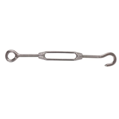 Logyues 50-Pack Turnbuckles, Eye Hooks, Rust-Resistant, High-Strength, for Rope Fastening and Tent Pitching, M4 Hook & Eye, 304 Stainless Steel, Silve