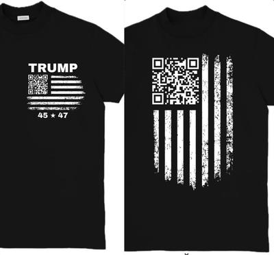 Lustiges Trump-inspiriertes Präsidenten-Tanz-QR-Code-Custom-T-Shirt Unisex Größe S-3XL