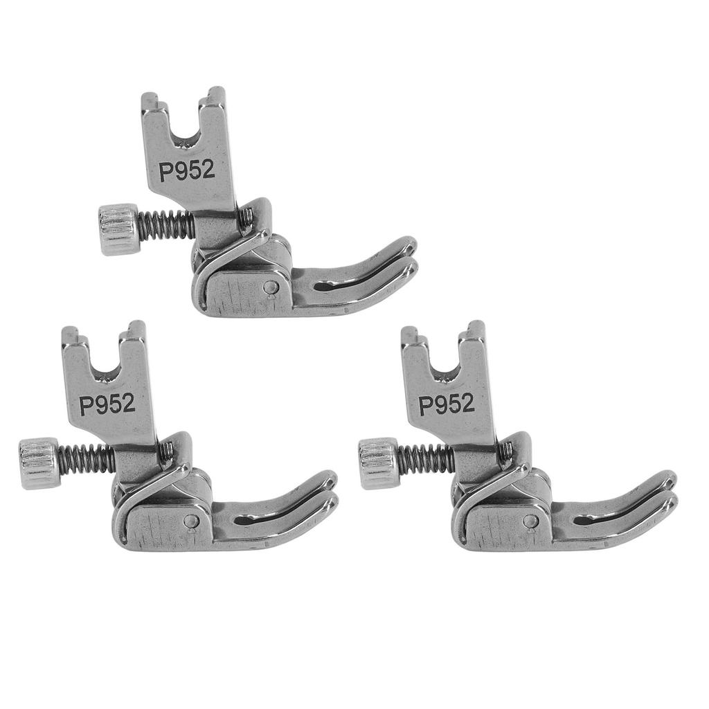 3pcs Shirring Foot Adjustable Distance Glossy Appearance Steel Sewing Presser Foot for Industrial