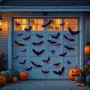 24PCS Eerie Bat/Spiders Shape Wall Sticker With LED Light Effect Mysterious Halloween Atmospheres Accessories