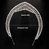 Eye-catching Pearls Hairband Luxurious Crystal Elaborate Hair Accessory for Parties Proms Masquerade Wedding