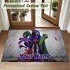 Crystal Velvet Square Rug Custom NameRainbow Friends Pattern Non Slip Home Floor Decor Rug