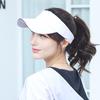Sun Hat Topless Design Wide Brim UV Protection Elastic Fit Exercise Hat Adjustable Headband Outdoor Sports Hat