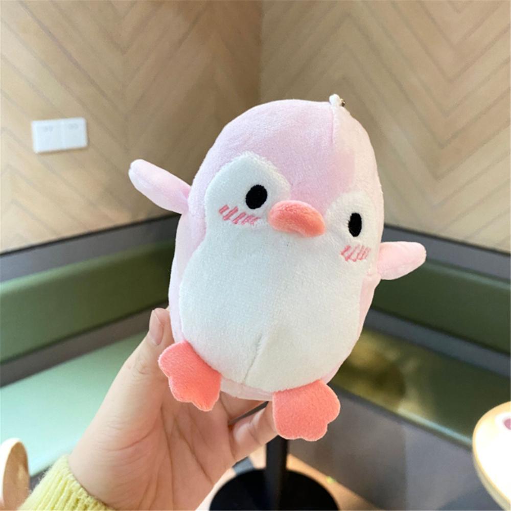 4 Farben - 10 cm Pinguin Tier Schlüsselanhänger Plüschtier, Gefüllter Schlüsselring Plüschpuppe