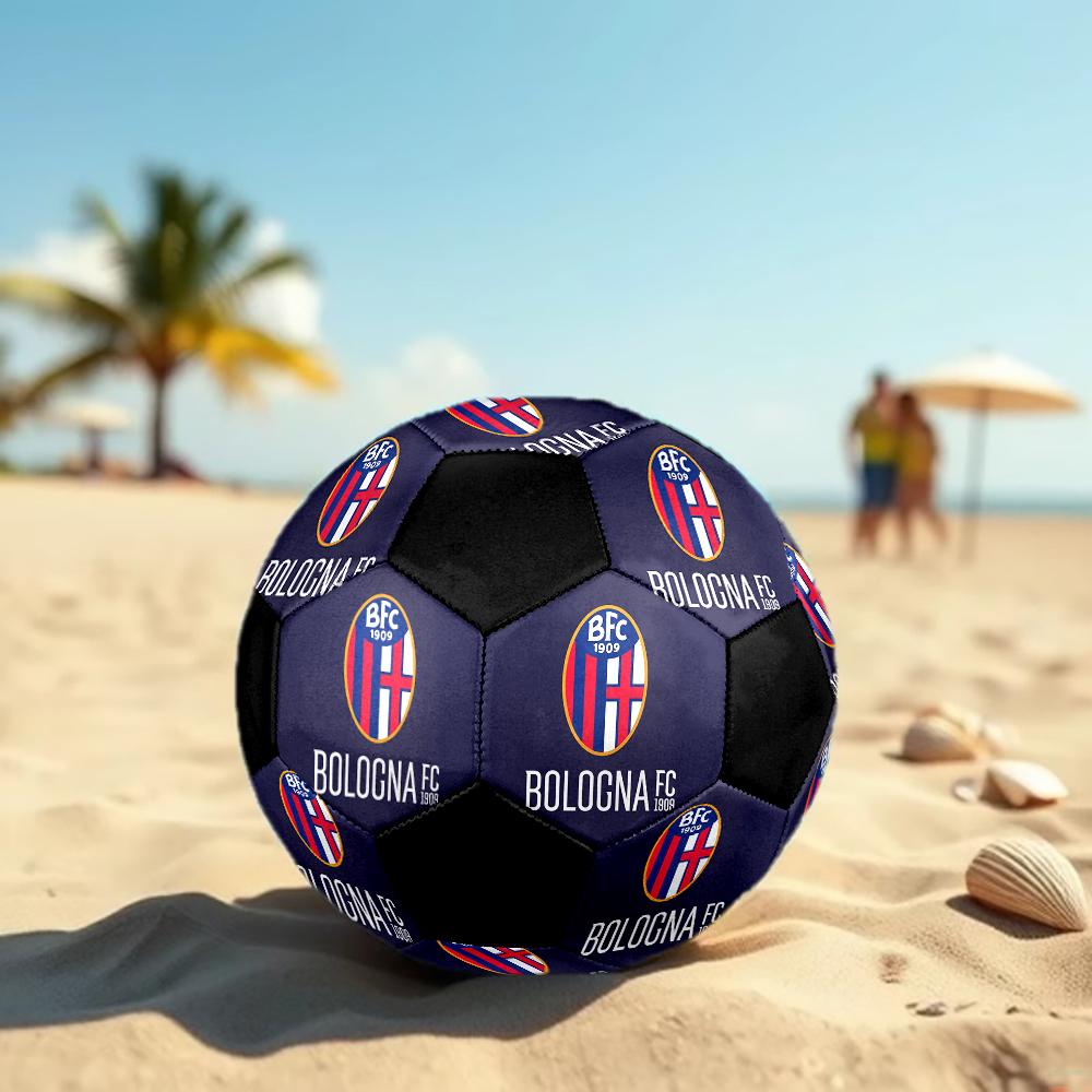 SIZE 5 Bologna FC Soccer Ball Colorful All Ages Machine Stitched PVC Competition Ready Durable High-Bounce