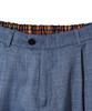 DIAMOND LAYLA Two-Tuck Wide Banding Slacks P14 Denim Texture Indigo