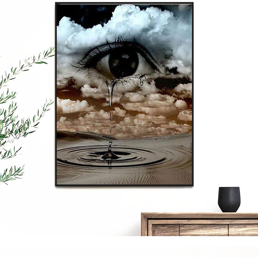 Diamond Painting Abstract Landscape Diamond Embroidery Display Eye Pictures Of Rhinestones