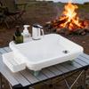 Outdoor Portable Sink Basin with Electric Pump Adjustable High Legs and Drainage Hose for Travel