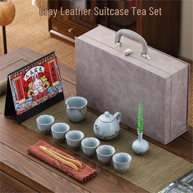 Ru Kiln Ceramic Kung Fu Tea Set