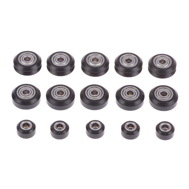 5Pcs Pom Wheel With 625Zz Linear Bearing 3D Printer Pom Wheel Plastic Pulley V-Type Wheels For Laser Engraver Parts