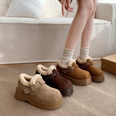 Women's Thick Bottom Furry Mouth Winter Lightweight Warm Fur One Plush Snow Boots Non-slip Wear Casual Sports Cotton Boots