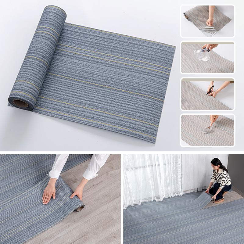 

Stripes Printed PVC Self-adhesive Wall Sticker Floor Sticker Suitable for Bedroom Kitchen Office Background Wall Indoor Floors 40CMX2.8M