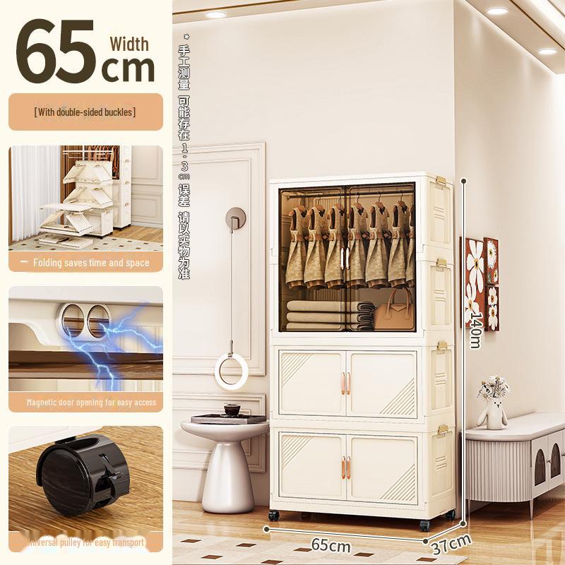 Foldable Storage Cabinet for Home: Snack, Toy, and Clothes Organizer