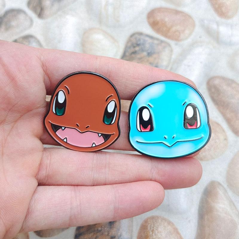 Pikachu And Bulbasaur Enamel Pins Squirtle Charmander Brooches for Women Cartoon Badge On Backpack Hat Decoration Gifts