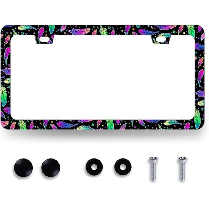 Funny License Plate Frame What‘S Your Favorite Scary Movie License Plate Holder Stainless Steel Auto Parts Blood License Plate Decoration For Men