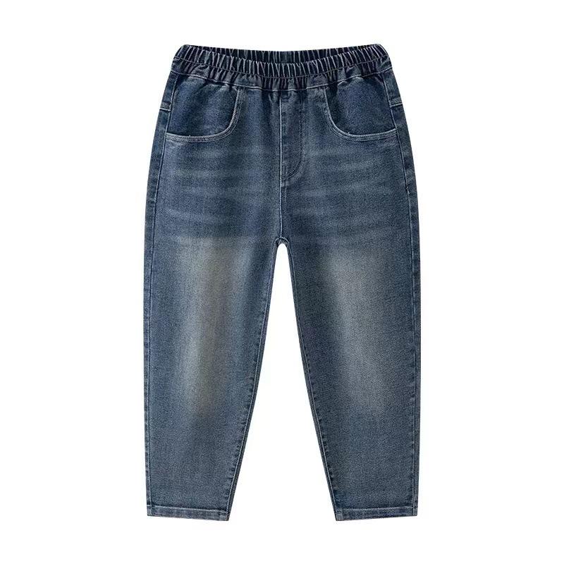 Boys' Korean Style Loose Carrot Jeans - Casual Spring/Autumn Long Pants for Kids