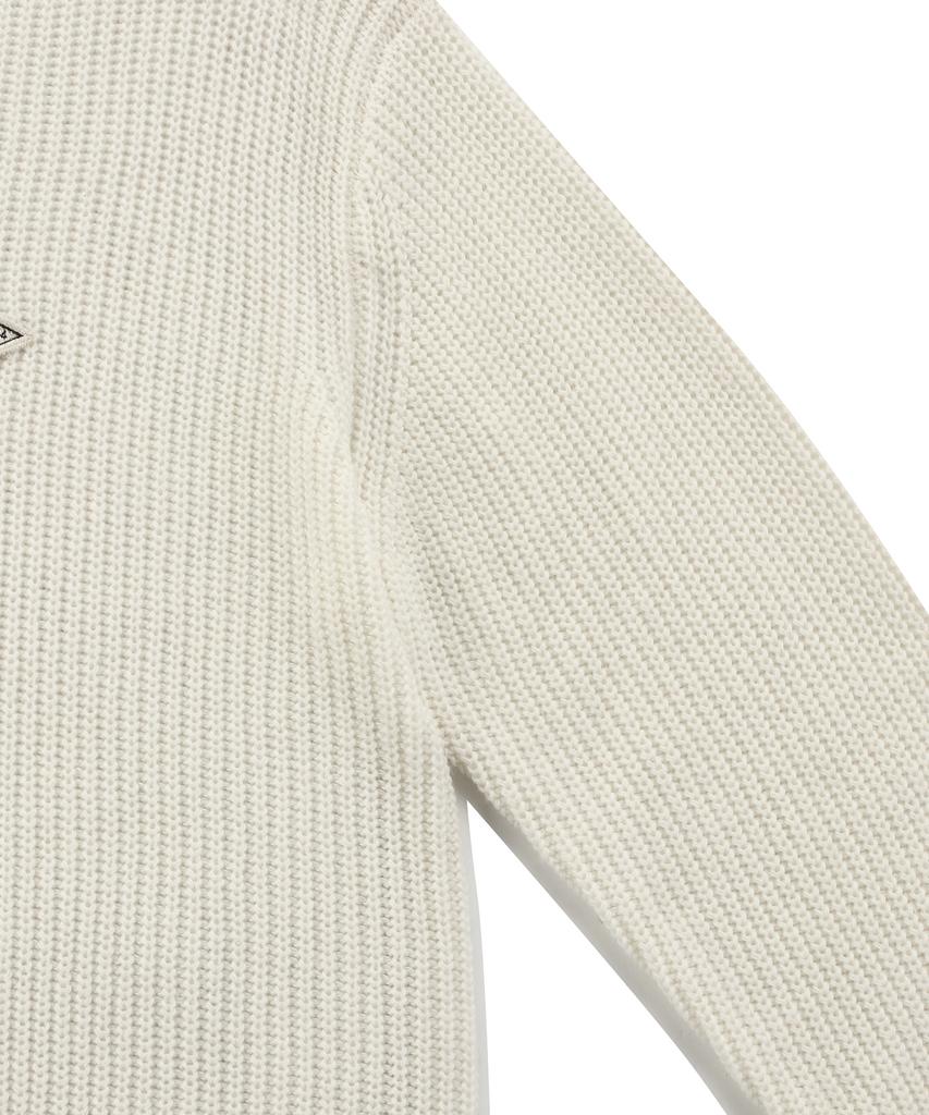 COLUMBIA UNIVERSITY 1754 Crown Overfit Half Zip-Up Sweater Cream