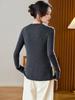 Women's Cotton Cocoon Half-High Collar Knitwear - Slim Fit Solid Color Base Layer Top (Spring/Autumn 2026)