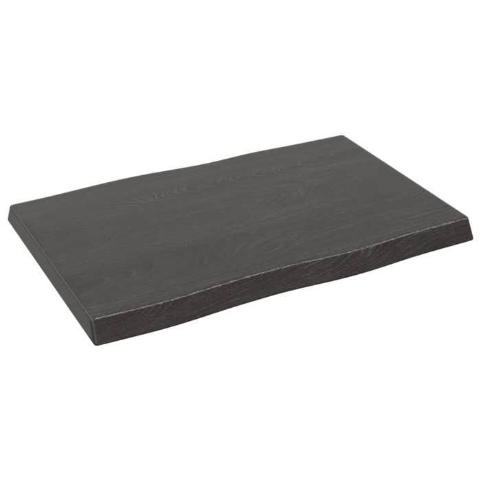 VidaXL Dessus de table bois chêne massif traité bordure assortie 363996